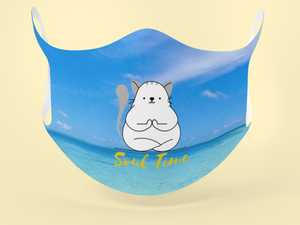 Soul Time - Sea Scape Re-usable Fitted Face Mask
