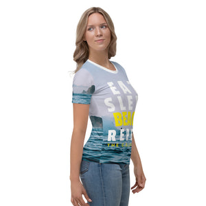 EAT, SLEEP. BEACH, REPEAT  The G.O. Life Style -  Women's T-shirt