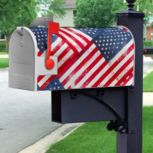 American Flag Bandana Collage Mailbox Cover