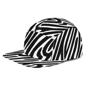 5 Panel Hat Zebra Animal Print