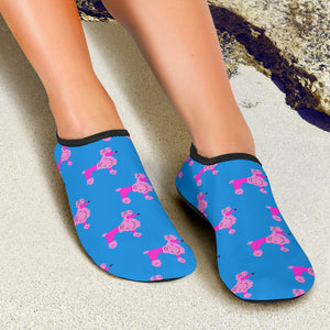 Pink & Blue Poodles Beach Shoes