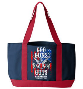 God Guns And Guts Tote Bag