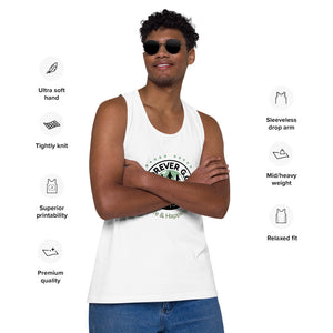 Men’s premium tank top - Forever G.O. Logo Where Life and Happiness Meet