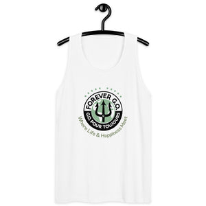 Men’s premium tank top - Forever G.O. Logo Where Life and Happiness Meet