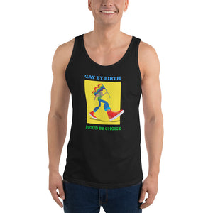 Pride Tank Top -Gay By Birth Proud By Choice Unisex Tank Top