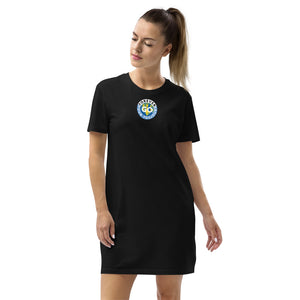 Organic cotton t-shirt dress -With The New Forever GO Patch ( Print )