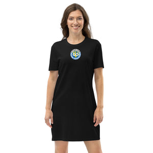 Organic cotton t-shirt dress -With The New Forever GO Patch ( Print )