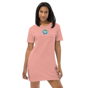 Organic cotton t-shirt dress -With The New Forever GO Patch ( Print )