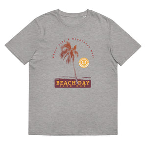 Unisex organic cotton t-shirt -Forever GO Beach Day with Palm Tree