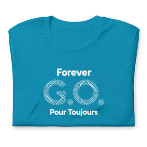 Unisex t-shirt - White Print-Forever G.O. Club Med Turkoise Reunion May 28-June 4th, 2022 ( Portion of sale going to Charity Fund)