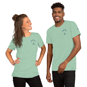 Short-Sleeve Unisex T-Shirt  Club Med G.O. New Forever GO Patch printed on Left Sleeve ( Light & Pastel Color Shirts)