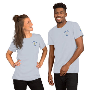 Short-Sleeve Unisex T-Shirt  Club Med G.O. New Forever GO Patch printed on Left Sleeve ( Light & Pastel Color Shirts)