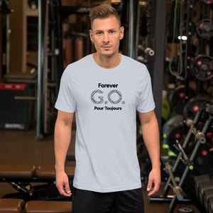 Unisex t-shirt - Black lettering-Forever G.O. Club Med Turkoise Reunion May 28-June 4th, 2022 ( Portion of sale going to Charity Fund)