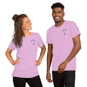 Short-Sleeve Unisex T-Shirt  Club Med G.O. New Forever GO Patch printed on Left Sleeve ( Light & Pastel Color Shirts)