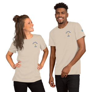 Short-Sleeve Unisex T-Shirt  Club Med G.O. New Forever GO Patch printed on Left Sleeve ( Light & Pastel Color Shirts)