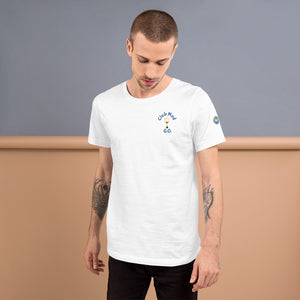 Short-Sleeve Unisex T-Shirt  Club Med G.O. New Forever GO Patch printed on Left Sleeve ( Light & Pastel Color Shirts)