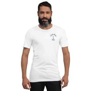 Short-Sleeve Unisex T-Shirt  Club Med G.O. New Forever GO Patch printed on Left Sleeve ( Light & Pastel Color Shirts)